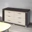 Kommode Aitape 08, Farbe: Sonoma Eiche dunkel / Sonoma Eiche hell - Abmessungen: 61 x 130 x 40 cm (H x B x T)