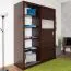Schiebetürenschrank / Kleiderschrank Sepatan 06, Farbe: Wenge - Abmessungen: 210 x 160 x 60 cm (H x B x T)
