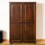 Kommode Kiefer Vollholz Junco 157, Walnussfarben, 140 x 89 x 41 cm, kleiner Schrank mit viel Stauraum, mit 3 geräumigen Fächern, robust und stabil