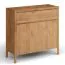 Schuhschrank | Eichenholz geölt | 83 x 33 x 80 cm | Massivholz | 1 Schublade | Soft Close System | Farbe: Eiche | Seille 17