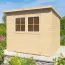 Steiner Gartenhaus Glücksburg 03 | Doppelflügeltür inkl. Fenster | inkl. Fußboden | Naturbelassen | Nutzfläche: 4,24 m² | Pultdach | Holz-Gerätehaus