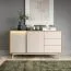 Highboard / Kommode | Farbe: Eiche / Kaschmir | Tamino 03 | 3 Schubladen | 77,1 x 40 x 140 cm | 4 Fächer | 2 Türen | ABS-Kantenschutz | Push to Open