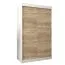 120 cm breiter Kleiderschrank mit 5 Fächern und 2 Türen | Farbe: Sonoma Eiche / Weiß Abbildung