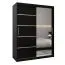 150 cm breiter Kleiderschrank mit 5 Fächern und 2 Türen | Farbe: Schwarz Abbildung