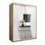 150 cm breiter Kleiderschrank mit 2 Türen | 5 Fächer | Farbe: Sonoma Eiche / Weiß Abbildung