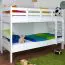 Etagenbett 90 x 190 cm | Massivholz: Buche | Weiß Lackiert | umbaubar in zwei Einzelbetten | Premium-Qualität | inkl. Rollroste Abbildung