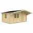 Holz-Gartenhaus 5 x 5,46 Meter (inkl. Dach) | 1 Fenster | 70 mm Blockbohlen |natur unbehandelt | Satteldach | inkl. Fußboden | aus nordischer Fichte Abbildung