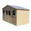 Gerätehaus, Gartenschuppen, Gartenhaus - 4 x 2 Meter - aus Holz / Blockbohlen - inkl. Dachpappe - Satteldach Abbildung