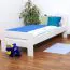 Kinderbett 90 x 190 cm | Massivholz: Buche | Weiß Lackiert Abbildung