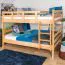Kinderetagenbett 160 x 190 cm | Massivholz: Buche | Natur Lackiert | umbaubar in 2 Einzelbetten | Premium-Qualität | inkl. Rollroste Abbildung