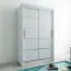 150 cm breiter Kleiderschrank mit 5 Fächern und 2 Türen | Farbe: Weiß Abbildung