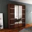 150 cm breiter Kleiderschrank mit 2 Türen | 5 Fächer | Farbe: Schwarz Abbildung