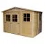 Gerätehaus, Gartenschuppen, Gartenhaus - 3 x 2 Meter - aus Holz / Blockbohlen - inkl. Dachpappe - Satteldach Abbildung