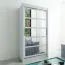 100 cm breiter Kleiderschrank mit 5 Fächern und 2 Türen | Farbe: Weiß Abbildung