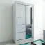 120 cm breiter Kleiderschrank mit 5 Fächern und 2 Türen | Farbe: Weiß Abbildung