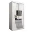 100 cm breiter Kleiderschrank mit 2 Türen | 5 Fächer | Farbe: Weiß Abbildung