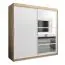 2 Meter breiter Kleiderschrank mit 2 Türen | Farbe: Sonoma Eiche / Weiß Abbildung