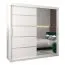 2 Meter breiter Kleiderschrank mit 2 Türen | Farbe: Weiß Abbildung