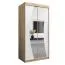 1 Meter breiter Kleiderschrank mit 2 Türen | Farbe: Sonoma Eiche / Weiß Abbildung