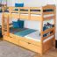 Jugendstockbett inkl. Stauraum (2 Schubkästen) | 90 x 200 cm | Massivholz: Buche | Natur Lackiert | umbaubar in 2 Einzelbetten | Premium-Qualität | inkl. Rollroste Abbildung