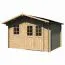 Holz-Gartenhaus 3,48 x 3,74 Meter (inkl. Dach) | Natur | Satteldach | 28 mm Blockbohlen-Haus Abbildung