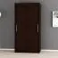 120 cm breiter Schiebetürenschrank mit 2 Türen | 5 Fächer | 2 Kleiderstangen | Farbe: Schwarz Abbildung