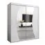 180 cm breiter Schiebetürenschrank mit 10 Fächern und 2 Türen | Farbe: Weiß | Laminiert Abbildung