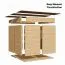 Holz-Gartenhütte 2,97 x 2,34 Meter (inkl. Dach) | Anthrazit | Pultdach Abbildung