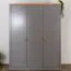 181 cm breiter Kleiderschrank mit 3 Türen | Farbe: Grau Abbildung