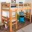 Hochbett für Kinder 90 x 190 cm | Massivholz: Buche | Natur Lackiert | umbaubar in Einzelbett | Premium-Qualität | inkl. Rollrost Abbildung