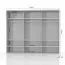 272 cm breiter Kleiderschrank mit 3 Türen | Farbe: Beige Abbildung