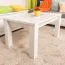 Couchtisch Kiefer Massivholz Farbe: Weiß 50x90x60 cm Abbildung