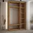 Kleiderschrank Mina in Eiche, Schiebetüren mit Spiegel, viel Stauraum, moderne Optik, platzsparend, Anti Staubbürsten, robust, 235,2 x 150 x 60 cm