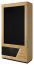 Drehtürenschrank / Kleiderschrank "Belica" 28, Farbe: Eiche natur / Schwarz, teilmassiv - Abmessungen: 192 x 102 x 60 cm (H x B x T)