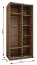 Kleiderschrank / Schiebetürenschrank | 245,5 x 110 x 64 cm | 2 Kleiderstangen | 6 Fächer | 2 Schiebetüren | 6 Einlegefächer | Farbe: Eiche Artisan