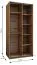 Kleiderschrank / Schiebetürenschrank | 245,5 x 110 x 64 cm | 6 Einlegeböden | 2 Kleiderstangen | 6 Fächer | 2 Schiebetüren | Farbe: Kaschmir | Soft-Close