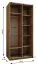 Kleiderschrank / Schiebetürenschrank | 6 Fächer | Soft-Close | Farbe: Kaschmir | 245,5 x 100 x 64 cm | 2 Kleiderstangen | 2 Schiebetüren | Spiegel