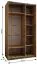 Kleiderschrank / Schiebetürenschrank | 245,5 x 140 x 64 cm | Farbe: Eiche Artisan | Soft-Close |2 Schiebetüren | Spiegel | 2 Kleiderstangen | 6 Fächer