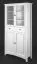 Vitrine Kiefer Vollholz massiv weiß Lagopus 111 - Abmessungen: 200 x 80 x 42 cm (H x B x T)