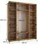 Kleiderschrank Tharo in Weiß/Eiche mit Schiebetüren, 235,2 x 200 x 45 cm, viel Stauraum, Metallgriffe in Schwarz, moderne Optik, Anti Staubbürsten