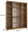 Kleiderschrank Tharo in Weiß/Eiche mit Schiebetüren, 235,2 x 200 x 45 cm, viel Stauraum, Metallgriffe in Schwarz, moderne Optik, Anti Staubbürsten