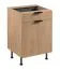 Küchenunterschrank | 1 Schublade inkl. Besteckeinsatz | Farbe: Eiche Puccini | Soft-Close Funktion | 60 x 52 x 87 cm | Metallgriffe | 1 Drehtür | 2 Fächer