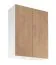Küchenhängeschrank | 2 Drehtüren | Farbe: Weiß / Eiche Puccini | Soft-Close Funktion | 3 Fächer | 80 x 32 x 100 cm | hochwertig Verarbeitet