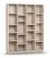 Bücherregal | breit | Farbe: Beige | sehr stabiles Regal auch bei Belastung | Maße: 148,5 x 38 x 194 cm | 20 Fächer | Beine: Metall