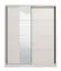 Kleiderschrank mit einer Spiegeltür Apatin 02, Schiebetürenschrank, zwei Kleiderstangen, 1,8 Meter breit, fünf Fächer, Farbe: Kaschmir, Maße: 215,5 x 180 x 60 cm