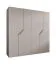 Kleiderschrank | 4-Türig | Farbe: Kaschmir | 2 Fächer | 2 Kleiderstangen | Griffe: Gold | Soft-Close-Funktion | Maße: 200 x 52 x 202 cm | ABS-Kanten
