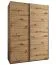 Kleiderschrank / Schiebetürenschrank | 245,5 x 170 x 64 cm | 11 Fächer | 10 Einlegeböden | 2 Kleiderstangen | 2 Schiebetüren | Farbe: Eiche Artisan