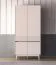 Kleiderschrank / Drehtürenschrank Humboldt 01 | Beine: Metall | 4 Türen | 1 Kleiderstange | Maße: 92 x 53 x 193 cm | Farbe: Eiche Cremona / Kaschmir 
