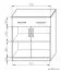 Kommode Kebumen 26, Farbe: Erle - Abmessungen: 90 x 80 x 40 cm (H x B x T)