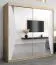 2 Meter breiter Kleiderschrank mit 2 Türen | Farbe: Sonoma Eiche / Weiß Abbildung